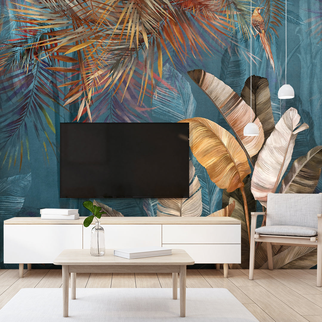 Sxakswol Arazzo Parete Grande Piante Verdi – 220x200 Cm, Stampa 3D Giungla Tropicale, Decorazione Per Soggiorno E Camera Da Letto
